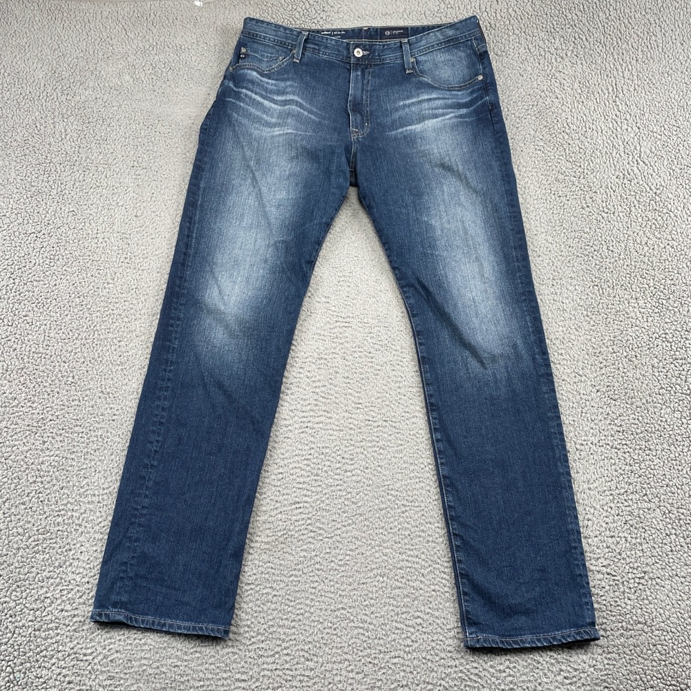 AG Jeans Jeans Mens 38x34 Blue Everett Slim Straight Japanese Fabric Stretch